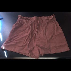 Dark Brown drawstring shorts